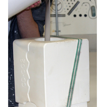 Vit stengods gjutlera - Dover