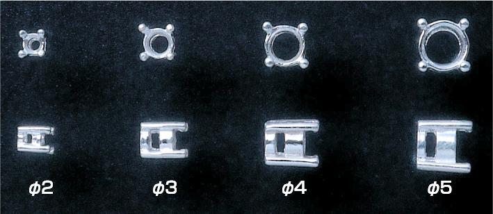 Silver chatong 3 mm - 5 st.