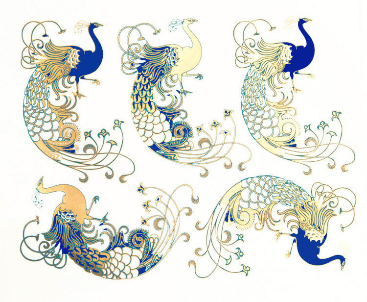 P�f�gel - Guld/Bl�