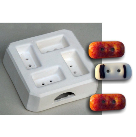 Rektangul�ra knappar -  glasform