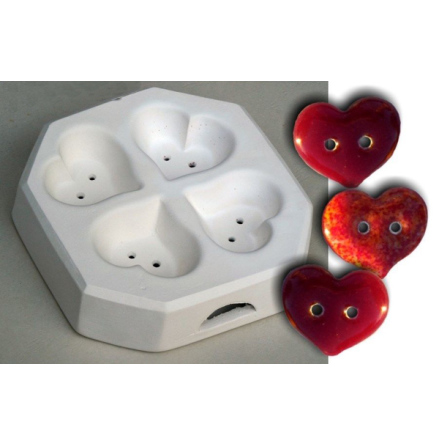 Hj�rt knappar -  glasform