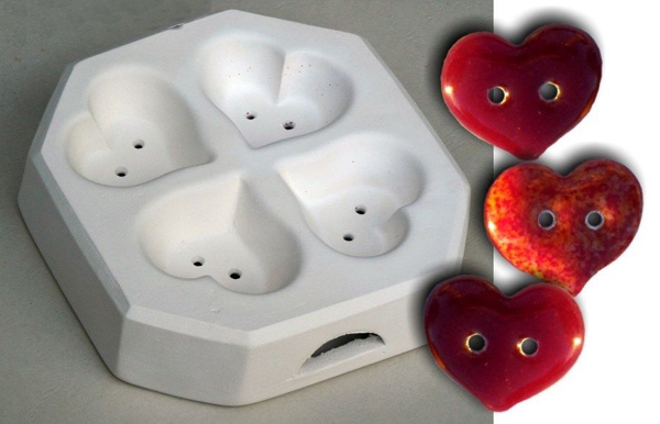 Hj�rt knappar -  glasform