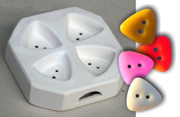 Triangel knappar -  glasform