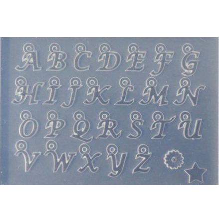 Silikonform - Alfabetform - kursiv