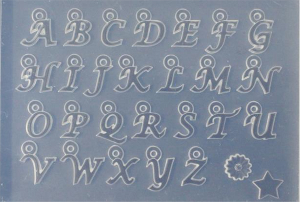 Silikonform - Alfabetform - kursiv