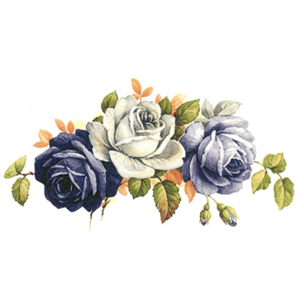 Bl�a rosor - 5 st.