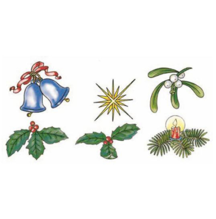 Juldekorationer 30 mm - set av 6