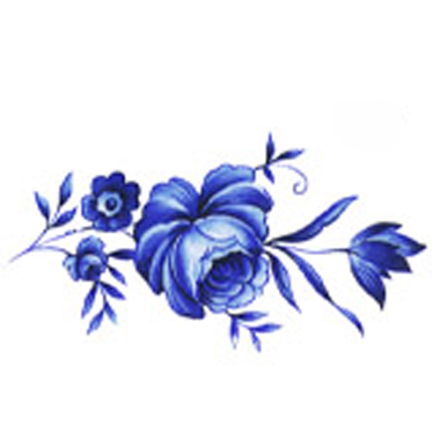 Delft bl� - 66 x 35 mm - 5 st. 