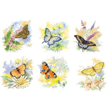 Fj�rilar - 50 mm - ark med 6 st