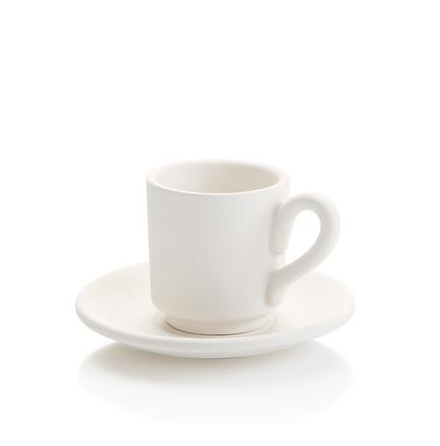 Espressomugg med fat - 12 st. 