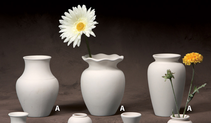 Tre olika vaser - 6 st