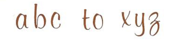 Alfabet sepia elegant small 69 bokst�ver - 10 mm - 1 st