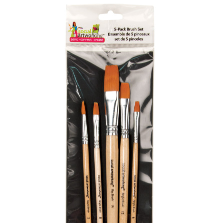 Penselset - l�ngt skaft