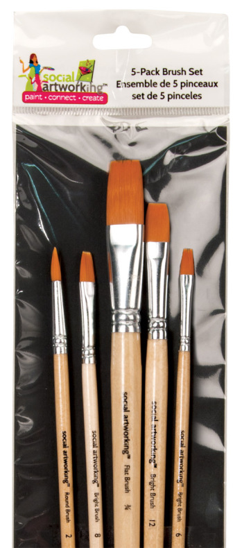 Penselset - l�ngt skaft