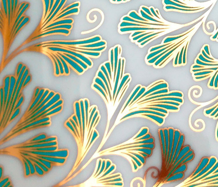 Ormbunke M�nster - Guld/Turkos