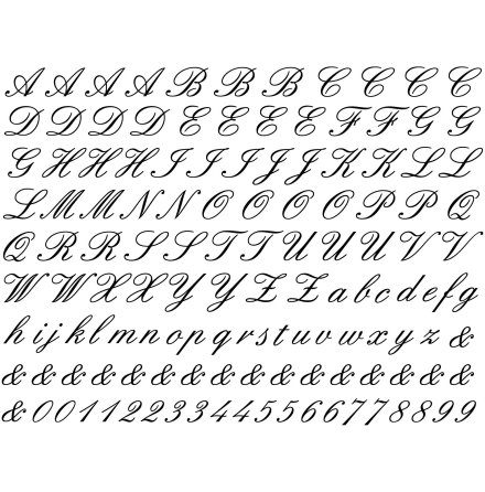 Alfabet Script - Platina