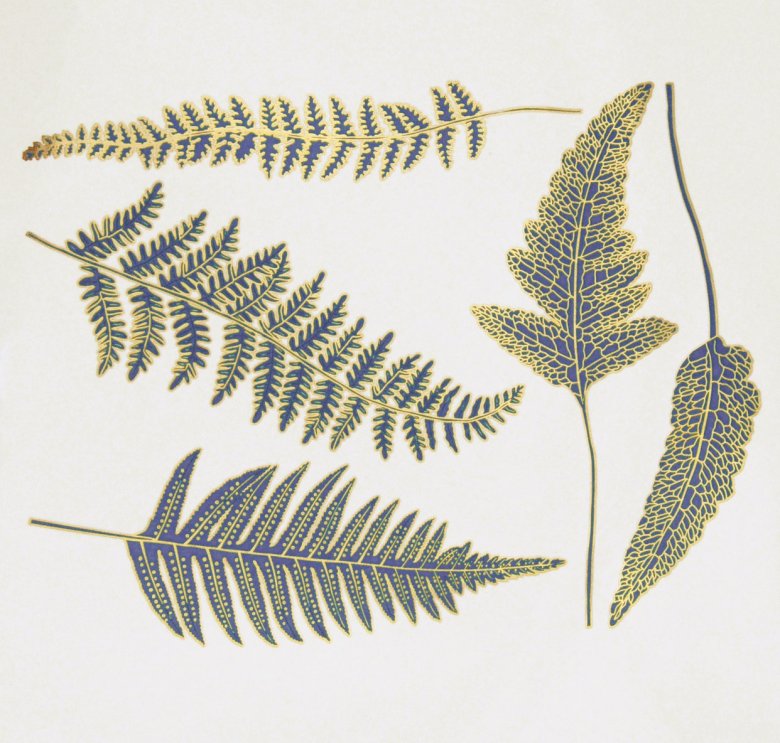 Ormbunke - Guld/Bl�