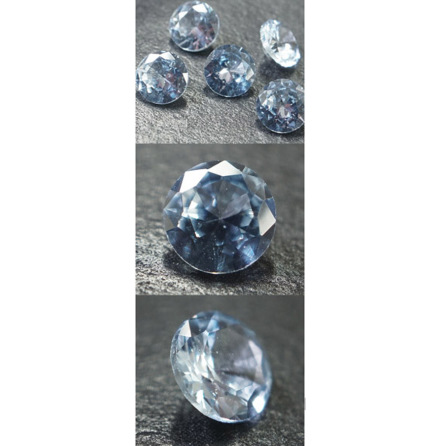 Syntetisk spinell Aqua - 5 st.