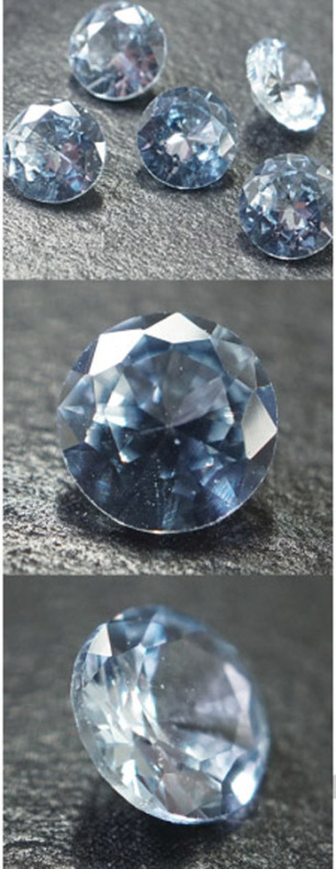 Syntetisk spinell Aqua - 5 st.