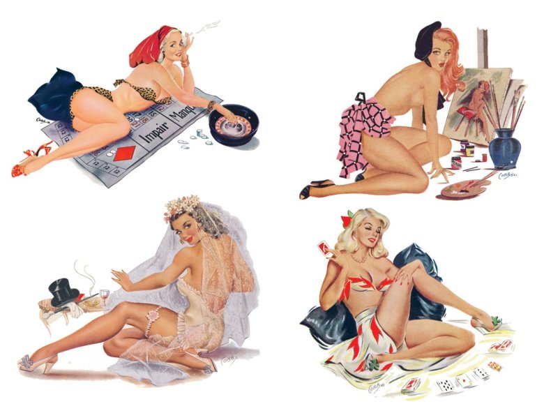 Glamour Girls - 50 mm - set av 4 st.