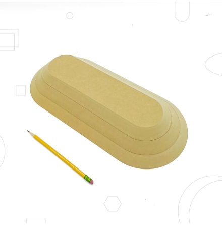 Rektangul�r runda h�rn 3-pack